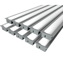 Комплект профиля Ledcraft LC-LPV1226M16-1x10Silver 10 шт серебро (1м профиль+1м рассеиватель+2 заглушки) 1616140750