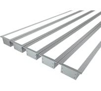 Комплект профиля Ledcraft LC-LPV2044M30-1x5Silver 5 шт серебро (1м профиль+1м рассеиватель+2 заглушки+комплект шурупов) 1616140634