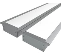 Комплект профиля Ledcraft LC-LPV2063M44-1x2Silver 2 шт серебро (1м профиль+1м рассеиватель+2 заглушки+комплект шурупов) 1616140120