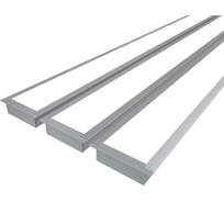 Комплект профиля Ledcraft LC-LPV2073M55-1x3Silver 3 шт серебро (1м профиль+1м рассеиватель+2 заглушки+комплект шурупов) 1616140287