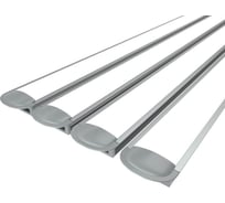 Комплект профиля Ledcraft LC-LPV1234M28-1x4Silver 4 шт серебро (1м профиль+1м рассеиватель+2 заглушки) 1616140373