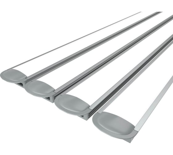 Комплект профиля Ledcraft LC-LPV1234M28-1x4Silver 4 шт серебро (1м профиль+1м рассеиватель+2 заглушки) 1616140373