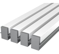 Комплект профиля Ledcraft LC-LPV1222M1716-1x4Silver 4 шт серебро (1м профиль+1м рассеиватель+2 заглушки) 1616140343