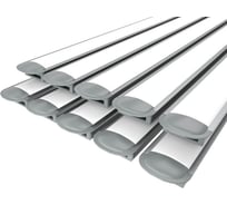 Комплект профиля Ledcraft LC-LPV1234M28-1x10Silver 10 шт серебро (1м профиль+1м рассеиватель+2 заглушки) 1616140689