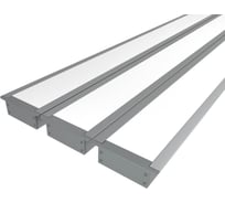 Комплект профиля Ledcraft LC-LPV2063M44-1x3Silver 3 шт серебро (1м профиль+1м рассеиватель+2 заглушки+комплект шурупов) 1616140278
