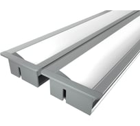 Комплект профиля Ledcraft LC-LPV1226M16-1x2Silver 2 шт серебро (1м профиль+1м рассеиватель+2 заглушки) 1616140118