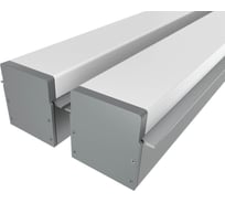 Комплект профиля Ledcraft LC-LPV2544M36-1x2Silver 2 шт серебро (1м профиль+1м рассеиватель+2 заглушки+комплект шурупов) 1616140086