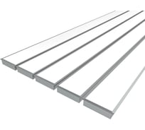Комплект профиля Ledcraft LC-LPV32134M115-1x5Silver 5 шт серебро (1м профиль+1м рассеиватель+2 заглушки+комплект шурупов) 1616140639