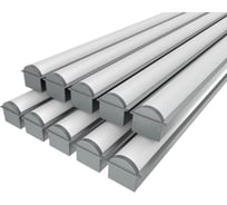 Комплект профиля Ledcraft LC-LPV2544M36R-1x10Silver 10 шт серебро (1м профиль+1м рассеиватель+2 заглушки+комплект шурупов) 1616140720