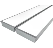 Комплект профиля Ledcraft LC-LPV32114M94-1x2Silver 2 шт серебро (1м профиль+1м рассеиватель+2 заглушки+комплект шурупов) 1616140170