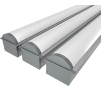 Комплект профиля Ledcraft LC-LPV2544M36R-1x3Silver 3 шт серебро (1м профиль+1м рассеиватель+2 заглушки+комплект шурупов) 1616140246