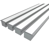 Комплект профиля Ledcraft LC-LPV3250M34-1x4Silver 4 шт серебро (1м профиль+1м рассеиватель+2 заглушки+комплект шурупов) 1616140363