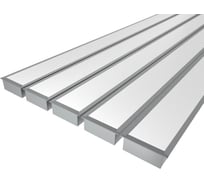 Комплект профиля Ledcraft LC-LPV3288M69-1x5Silver 5 шт серебро (1м профиль+1м рассеиватель+2 заглушки+комплект шурупов) 1616140529