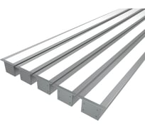 Комплект профиля Ledcraft LC-LPV3244M30-1x5Silver 5 шт серебро (1м профиль+1м рассеиватель+2 заглушки+комплект шурупов) 1616140635