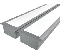 Комплект профиля Ledcraft LC-LPV3263M44-1x2Silver 2 шт серебро (1м профиль+1м рассеиватель+2 заглушки+комплект шурупов) 1616140053