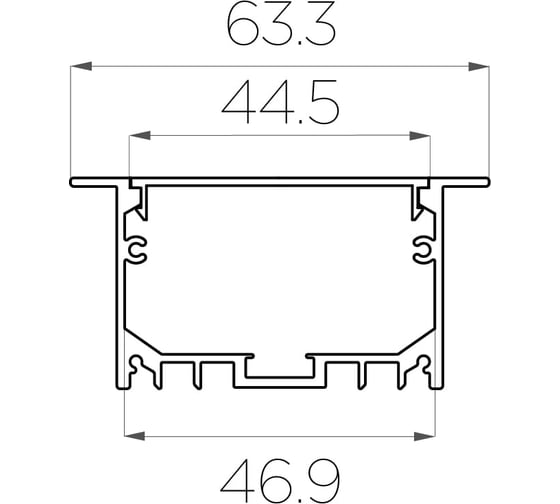 Комплект профиля Ledcraft LC-LPV3263M44-1x2Silver 2 шт серебро (1м профиль+1м рассеиватель+2 заглушки+комплект шурупов) 1616140053