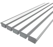Комплект профиля Ledcraft LC-LPV3263M44-1x5Silver 5 шт серебро (1м профиль+1м рассеиватель+2 заглушки+комплект шурупов) 1616140527