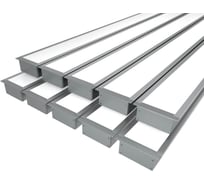 Комплект профиля Ledcraft LC-LPV3273M55-1x10Silver 10 шт серебро (1м профиль+1м рассеиватель+2 заглушки+комплект шурупов) 1616140773