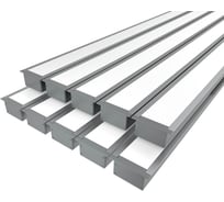 Комплект профиля Ledcraft LC-LPV3263M44-1x10Silver 10 шт серебро (1м профиль+1м рассеиватель+2 заглушки+комплект шурупов) 1616140685