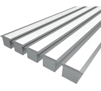 Комплект профиля Ledcraft LC-LPV3250M34-1x5Silver 5 шт серебро (1м профиль+1м рассеиватель+2 заглушки+комплект шурупов) 1616140521