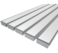 Комплект профиля Ledcraft LC-LPV3288M68-1x5Silver 5 шт серебро (1м профиль+1м рассеиватель+2 заглушки+комплект шурупов) 1616140528