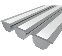Комплект профиля Ledcraft LC-LPV4889M44M16-1x3Silver 3 шт серебро (1м профиль+1м рассеиватель+1м рассеиватель+2 заглушки+комплект шурупов) 1616140255
