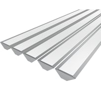 Комплект профиля Ledcraft LC-LPU2364M44-1x5Silver 5 шт серебро (1м профиль+1м рассеиватель+2 заглушки) 1616140530