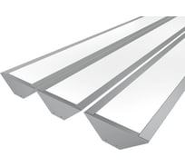 Комплект профиля Ledcraft LC-LPU2364M44-1x3Silver 3 шт серебро (1м профиль+1м рассеиватель+2 заглушки) 1616140214