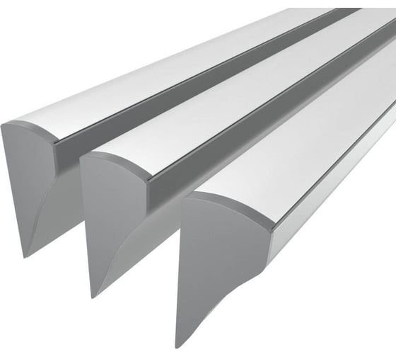 Комплект профиля Ledcraft LC-NS1636M16-1x3Silver 3 шт серебро (1м профиль+1м рассеиватель+2 заглушки+2 крепежа) 1616140235