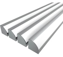 Комплект профиля Ledcraft LC-LPU3333M28-1x4Silver 4 шт серебро (1м профиль+1м рассеиватель+2 заглушки+2 крепежа) 1616140377