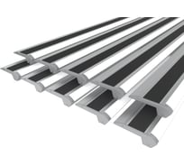 Комплект профиля Ledcraft LC-PDS1867M16-1x10Silver 10 шт серебро (1м профиль+1м рассеиватель+2 заглушки+комплект шурупов) 1616140708