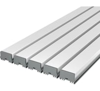 Комплект профиля Ledcraft LC-LSS1236M36-1x5Silver 5 шт серебро (1м профиль+1м рассеиватель+2 заглушки+2 крепежа) 1616140507