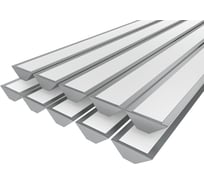 Комплект профиля Ledcraft LC-LPU2364M44-1x10Silver 10 шт серебро (1м профиль+1м рассеиватель+2 заглушки) 1616140688