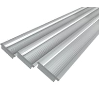 Комплект профиля Ledcraft LC-PVD7016M16-1x3Silver 3 шт серебро (1м профиль+1м рассеиватель+2 заглушки+2 крепежа) 1616140197