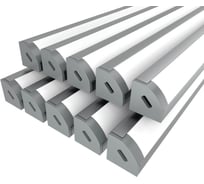 Комплект профиля Ledcraft LC-LPU1717M16-1x10Silver 10 шт серебро (1м профиль+1м рассеиватель+2 заглушки) 1616140660