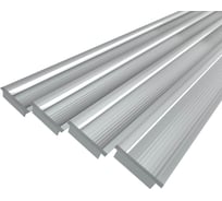 Комплект профиля Ledcraft LC-PVD7016M16-1x4Silver 4 шт серебро (1м профиль+1м рассеиватель+2 заглушки+2 крепежа) 1616140355