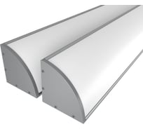 Комплект профиля Ledcraft LC-LPU4747M14-1x2Silver 2 шт серебро (1м профиль+1м рассеиватель+2 заглушки+комплект шурупов) 1616140114