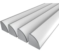 Комплект профиля Ledcraft LC-LPU4747M14-1x4Silver 4 шт серебро (1м профиль+1м рассеиватель+2 заглушки+комплект шурупов) 1616140430