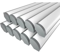 Комплект профиля Ledcraft LC-LSU1616M20-1x10Silver 10 шт серебро (1м профиль+1м рассеиватель+2 заглушки) 1616140654