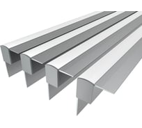 Комплект профиля Ledcraft LC-NKU4532M16-1x4Silver 4 шт серебро (1м профиль+1м рассеиватель+2 заглушки) 1616140378