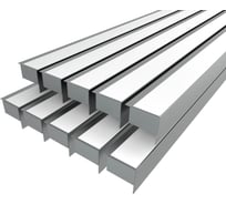 Комплект профиля Ledcraft LC-NKU7689M69-1x10Silver 10 шт серебро (1м профиль+1м рассеиватель+2 заглушки) 1616140743