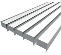 Комплект профиля Ledcraft LC-NKU7689M69-1x5Silver 5 шт серебро (1м профиль+1м рассеиватель+2 заглушки) 1616140585