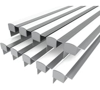 Комплект профиля Ledcraft LC-NKU4543M28-1x10Silver 10 шт серебро (1м профиль+1м рассеиватель+2 заглушки) 1616140704