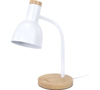 Настольная лампа светильник SONNEN BR-372, подставка, лампочка в ПОДАРОК, E27, белый, 40см, 238447