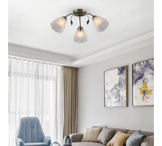 Люстра RITTER Classic 06759/3 3хE27, 560x560x230мм, латунь 52539 4
