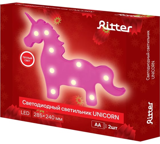 Настольный декоративный светильник RITTER 2хАА, теплый свет, 285х240х35мм 29276 0