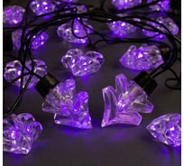 Улично-комнатная гирлянда-нить Luazon, с насадками Ель большая, 5 м, Н.Т., LED-30-220V, 8 режимов, фиолетовый 4464619