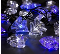 Улично-комнатная гирлянда-нить Luazon, с насадками Ель большая, 5 м, Н.Т., LED-30-220V, мигание, белый/синий 4464612