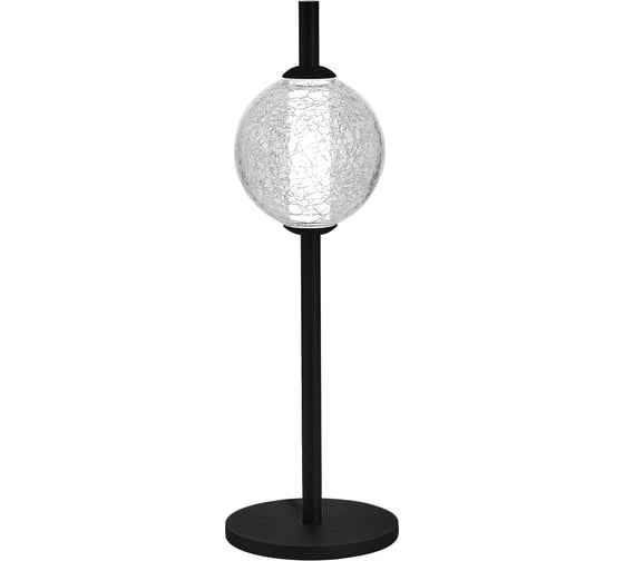 Прикроватная лампа ST LUCE черный/прозрачное кракелированное стекло LED 1*8, 5W 3000K SL6120.404.01 1