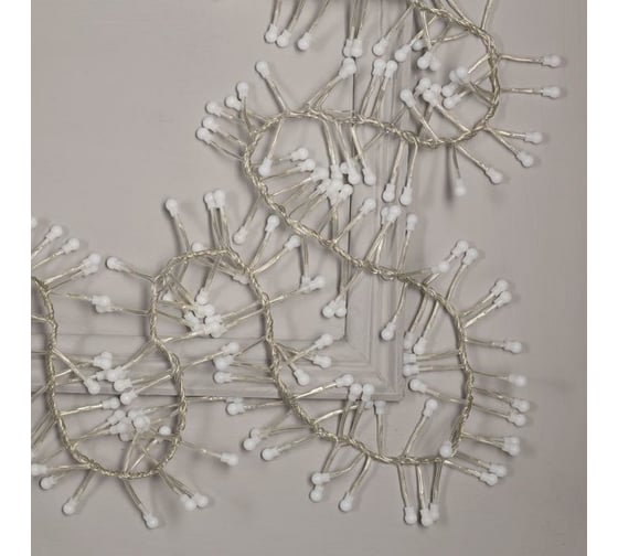Уличная гирлянда-нить Luazon, УМС, мишура шарики, 3 м, Н.С., LED-288-220V, фиксинг, мультиколор 3584151